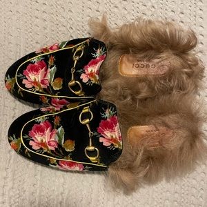 Gucci Princetown velvet mules